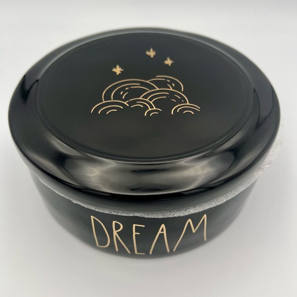 Rae Dunn by Magenta Dreamer Container Set 3 Pieces Black Gold Ceramic NWT - Picture 4 of 9